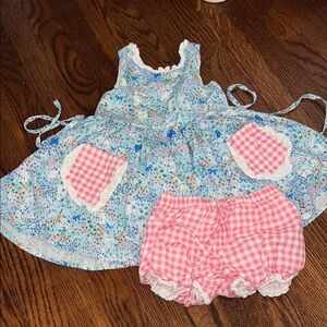 SweetHoney Blue and Pink Casual Dress